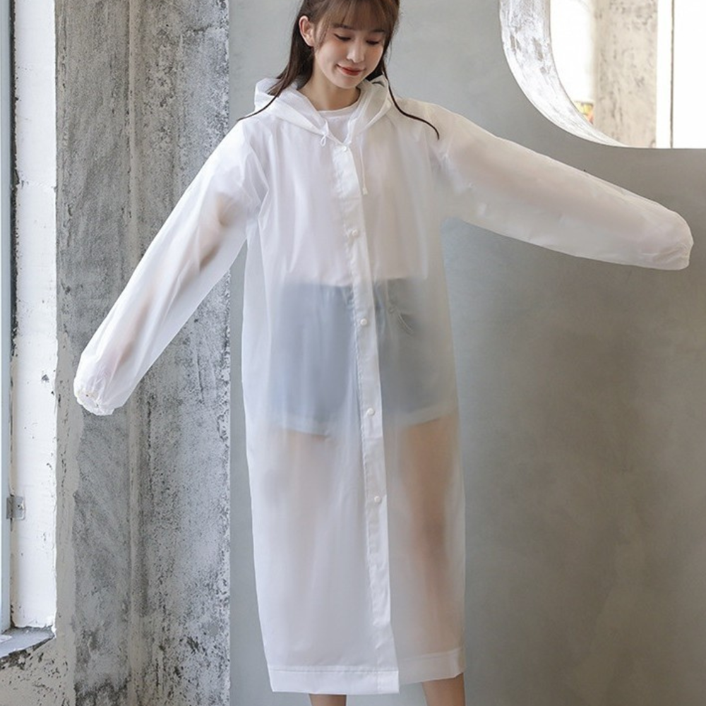 Pelerina de Ploaie, Marime Universala, Model Lung, Prindere cu Capse, Impermeabil