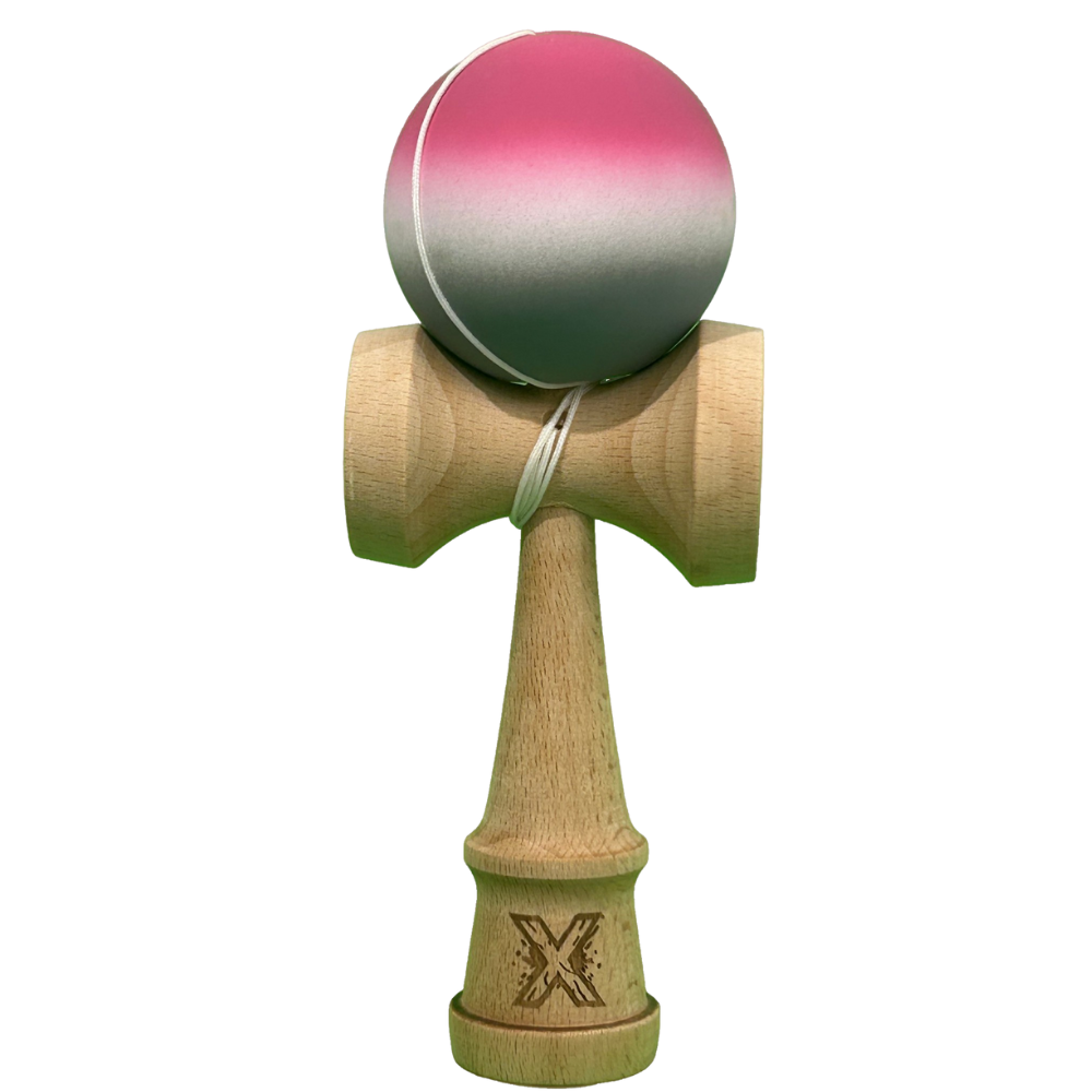 Kendama X Original, 18cm, Strat Cauciucat, Lemn, Copii si Adulti, Joc Interactiv