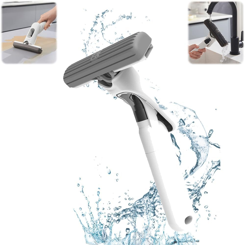 Mini Mop Portabil, Pulverizator Inclus, Sistem de Stoarecere, Burete Absorbant