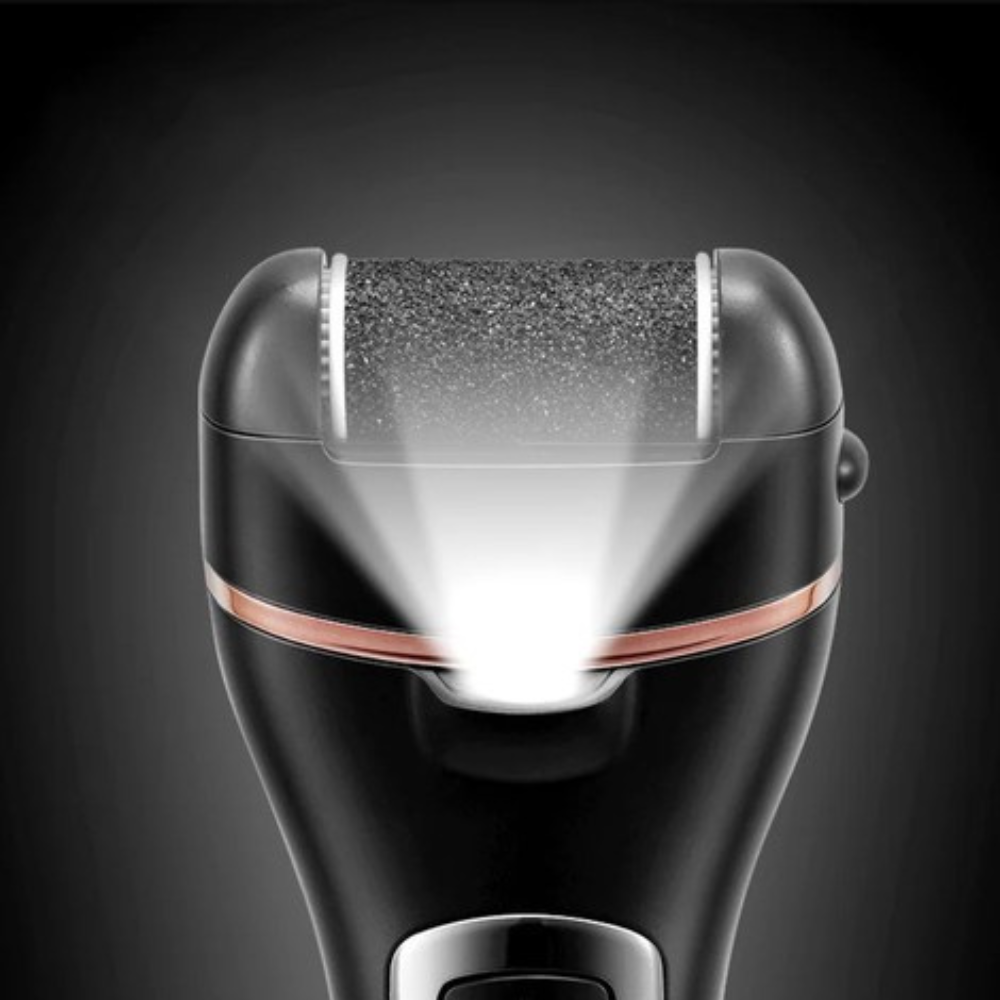 Pila Electrica pentru Calcaie, 6 Capete Abrazive, 2 Trepte de Viteza, Display LED