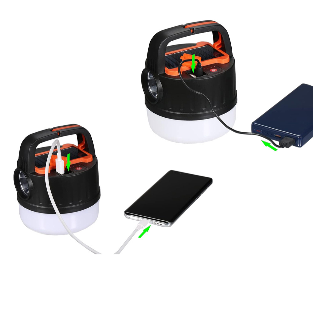 Lanterna cu Panou Solar, 5 Moduri Functionare, Telecomanda, Baterie Externa Incorporata