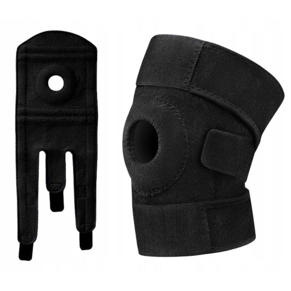 Orteza Genunchi, 3 Benzi Ajustabile, Confortabil de Purtat, Velcro, Lungime 55.5 cm