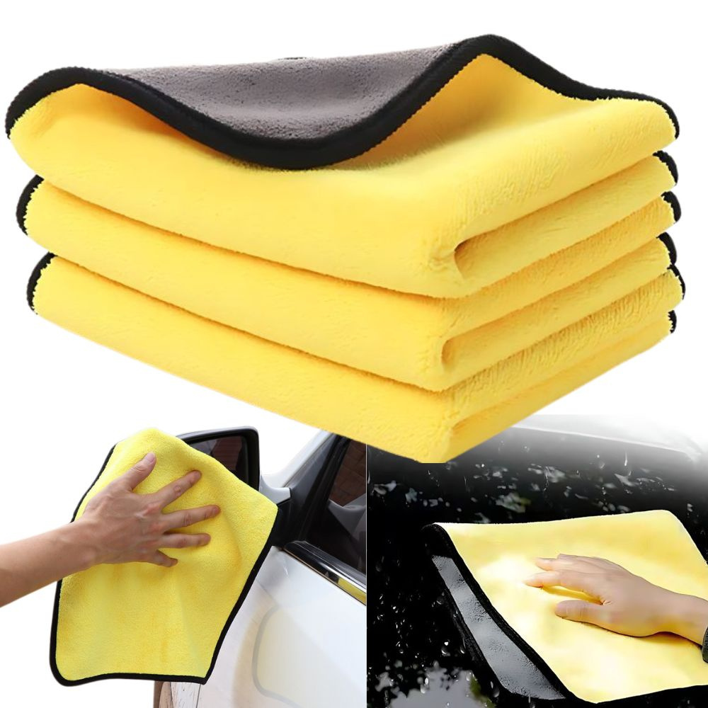 Set 3 Lavete Microfibra, Super Absorbante, Geamuri, Suprafete Multiple, 30x30cm