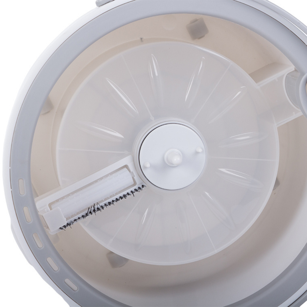 Mop Rotativ cu Galeata, 2 Rezerve Microfibra, Centrifuga, Tija Telescopica