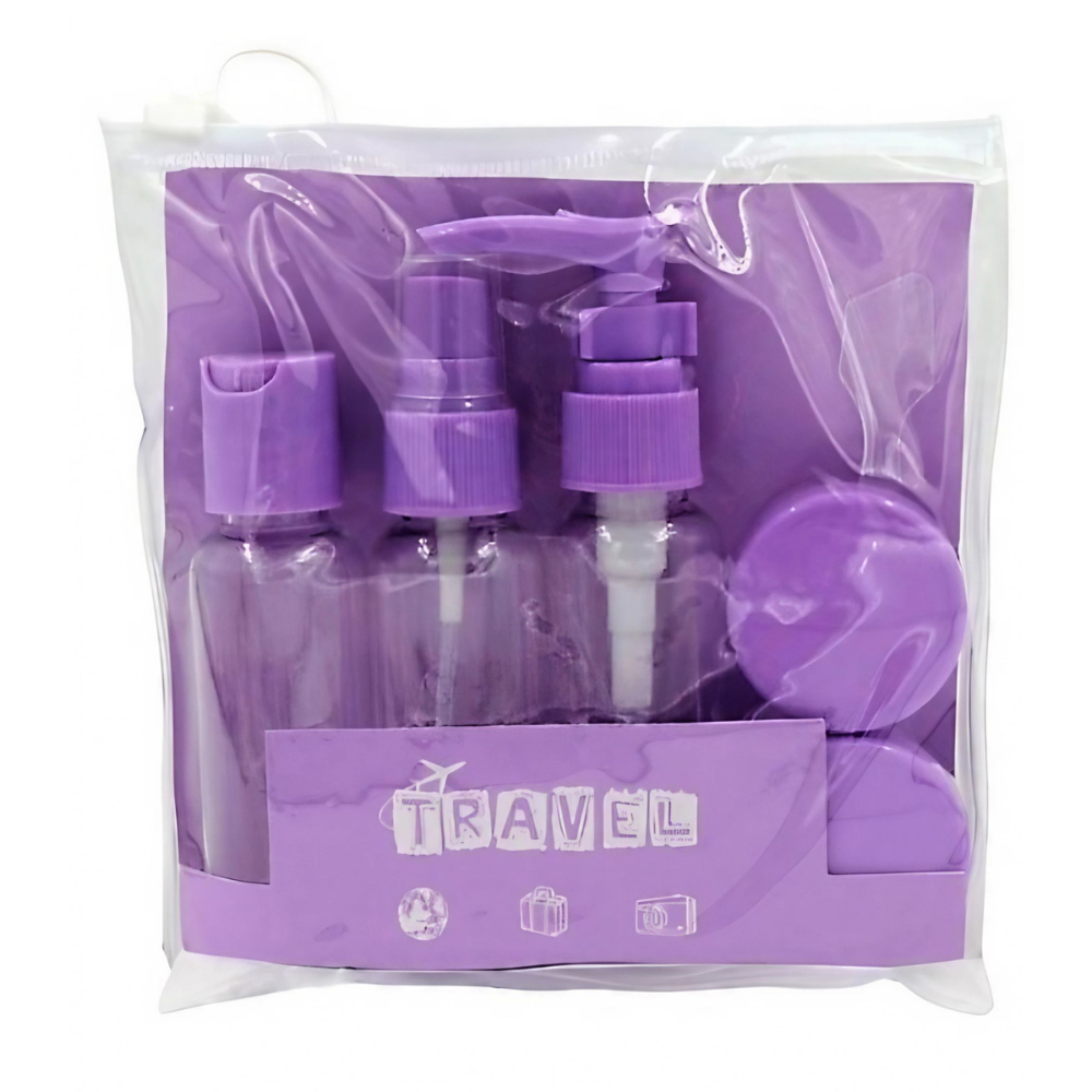 Set 5 Recipiente Calatorie, 40ml, Organizare Produse, pentru Avion, din Plastic