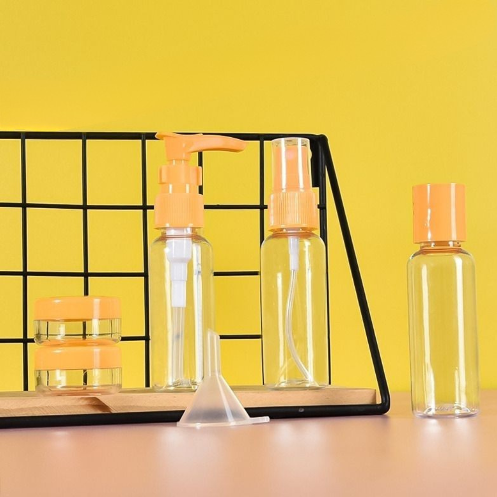 Set 5 Recipiente Calatorie, 40ml, Organizare Produse, pentru Avion, din Plastic