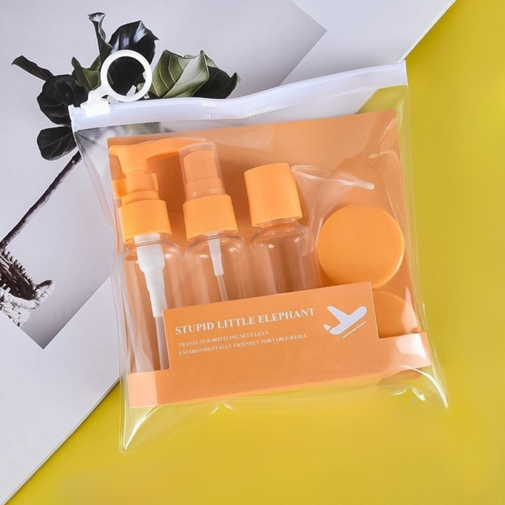 Set 5 Recipiente Calatorie, 40ml, Organizare Produse, pentru Avion, din Plastic