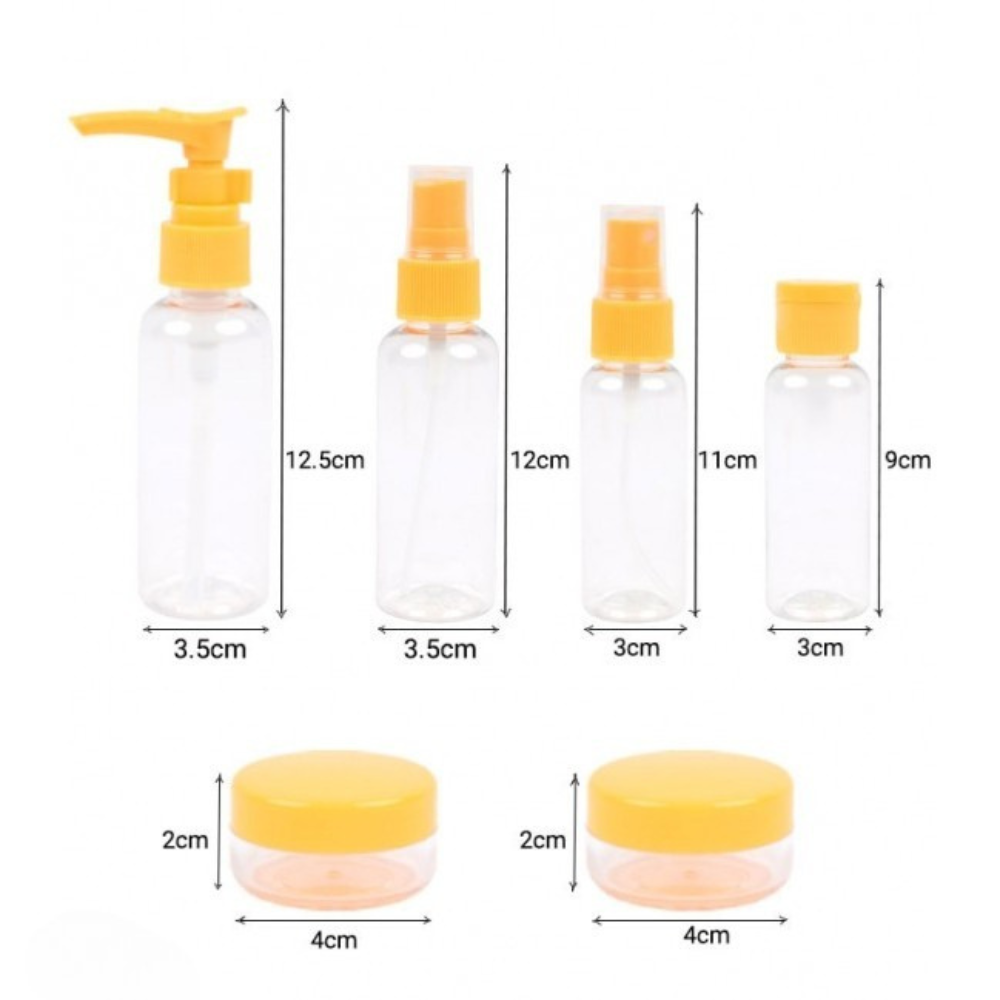 Set 5 Recipiente Calatorie, 40ml, Organizare Produse, pentru Avion, din Plastic