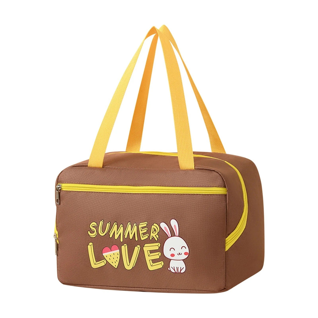 Geanta Termica pentru Pranz, Model Iepuras, 6.4L, 30x21x20cm, Impermeabila, Buzunar Frontal