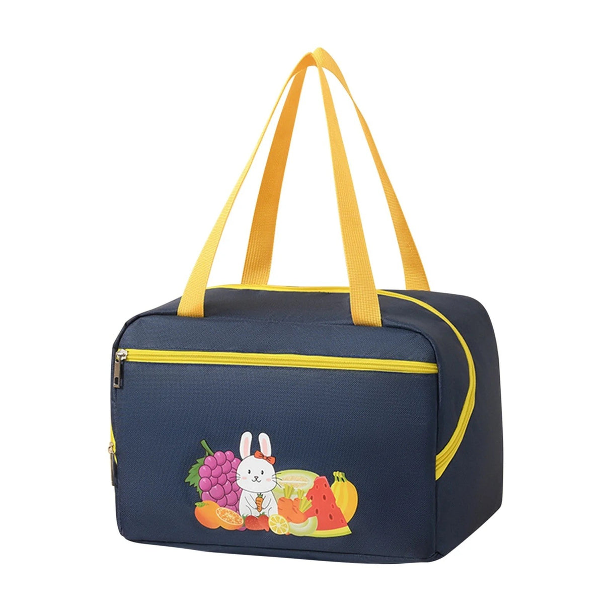 Geanta Termica pentru Pranz, Model Iepuras, 6.4L, 30x21x20cm, Impermeabila, Buzunar Frontal