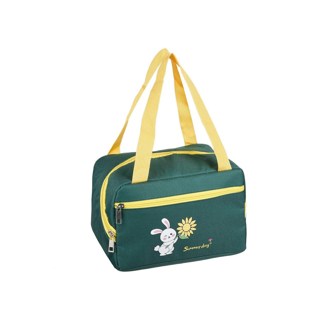 Geanta Termica pentru Pranz, Model Iepuras, 6.4L, 30x21x20cm, Impermeabila, Buzunar Frontal