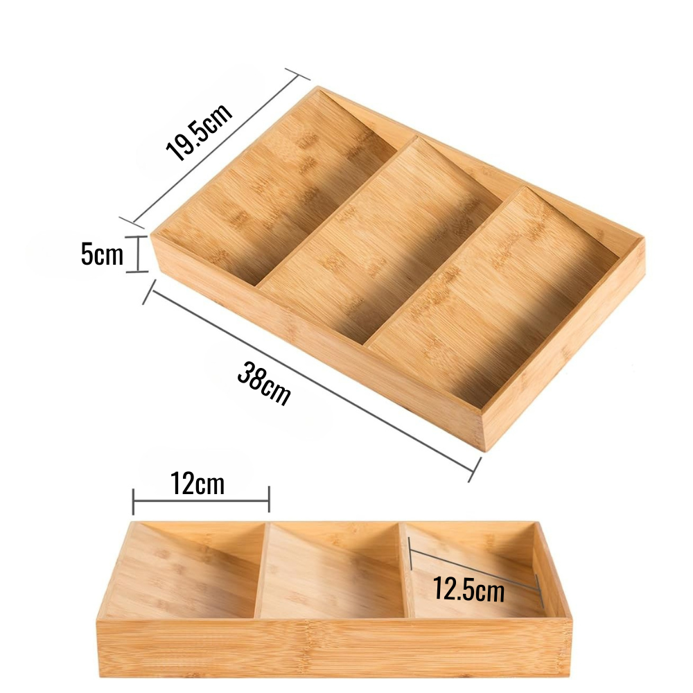 Spice Rack, Drawer, 3 Tiers, Bamboo