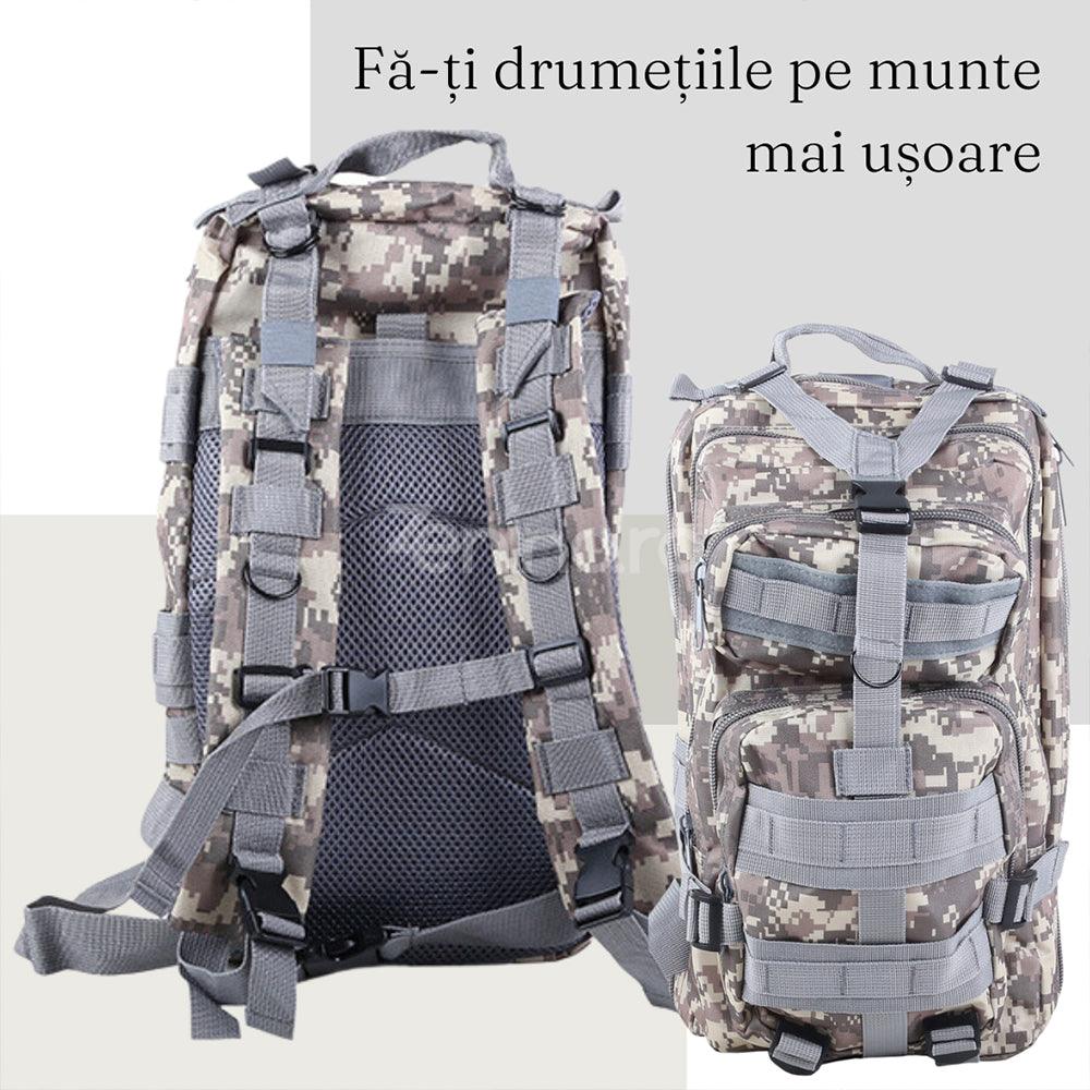 Tactical Military Backpack, for Hiking, 30L, 2 Compartments, Straps, Waterproof, Durable Material, 43x24x25cm