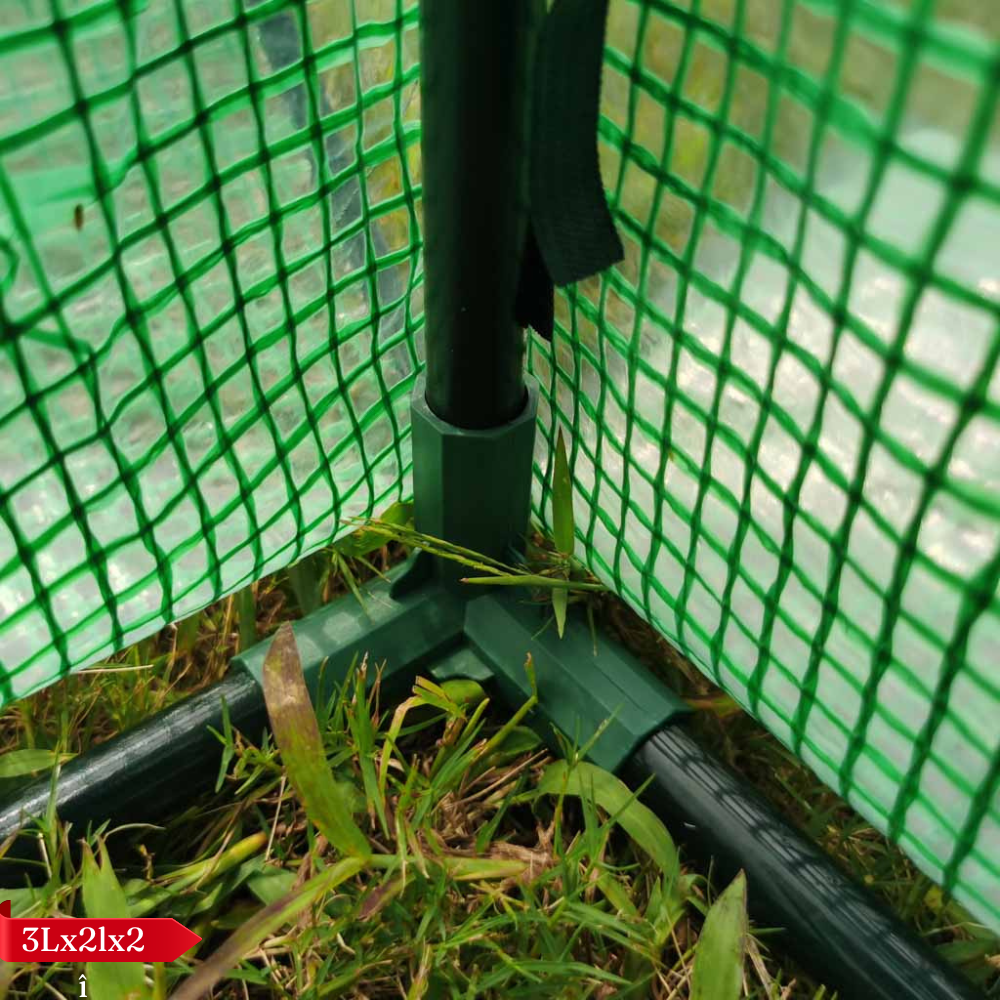 Solar de Gradina, pentru Plante/Legume, Structura Otel, cu Ferestre, Folie Plasa PE 130g/m, Verde