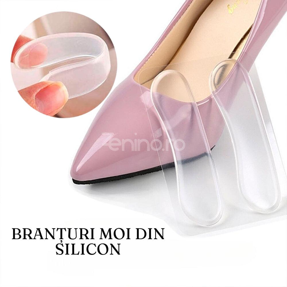 Set of 2 Invisible Insoles, Silicone, Soft Material, Inner Shoe Support, Corn Prevention, Transparent