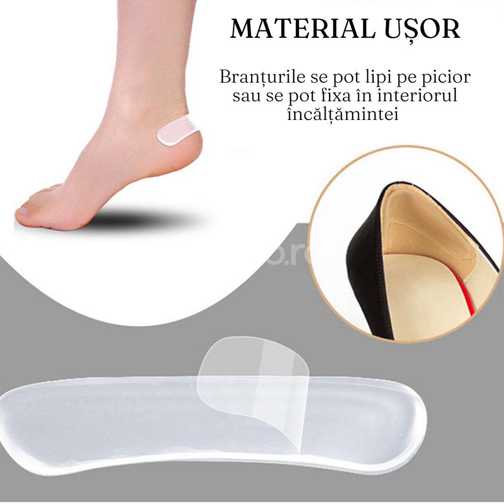Set of 2 Invisible Insoles, Silicone, Soft Material, Inner Shoe Support, Corn Prevention, Transparent