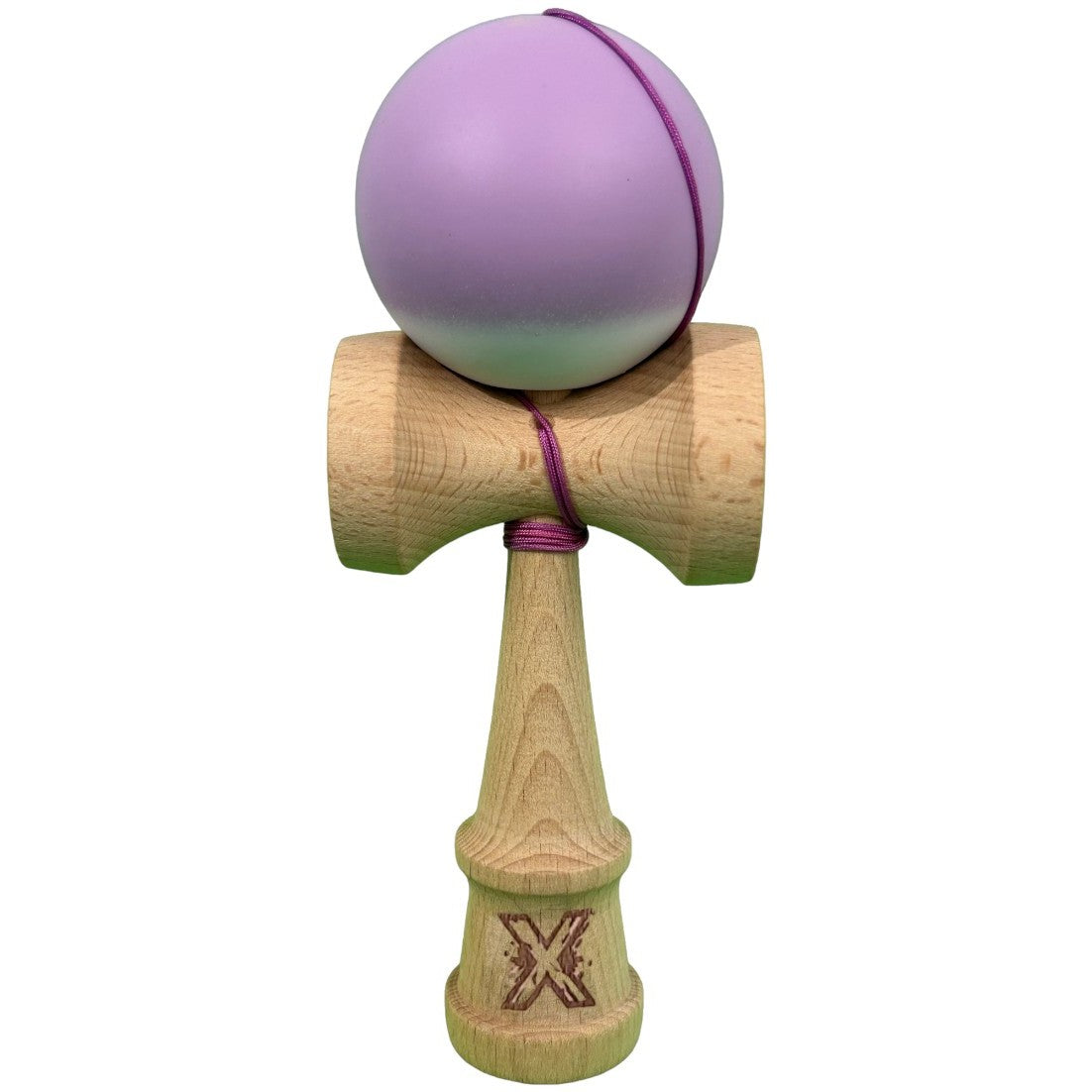 Kendama X Original Profesional, Rubber Grip, 18cm, Lemn, Joc Interactiv, Copii si Adulti