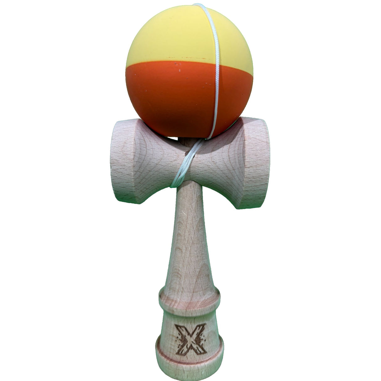 Kendama X Original, 18cm, Strat Cauciucat, Lemn, Copii si Adulti, Joc Interactiv