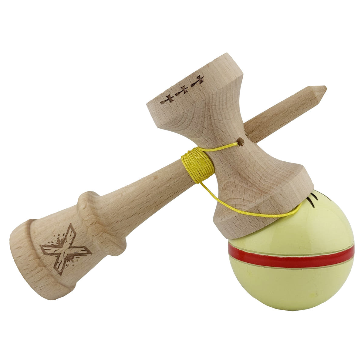 Kendama X Silken Original, Big Cups V3, Gaura in Baza, Super Sticky, Ata 55cm, Rulment Metalic