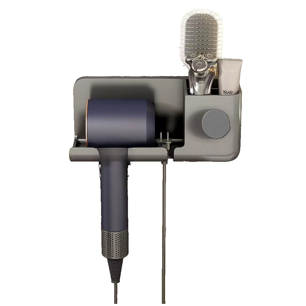 Suport Uscator de Par, Organizator Dublu, pentru Baie, Prindere Adeziva