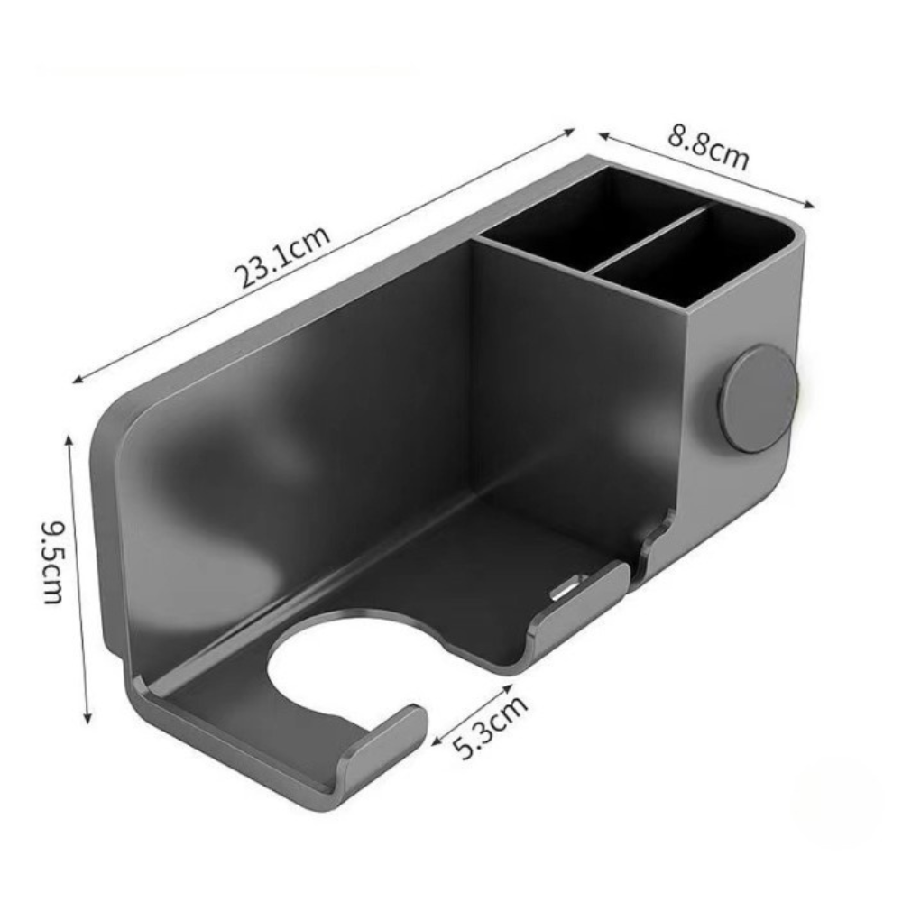 Suport Uscator de Par, Organizator Dublu, pentru Baie, Prindere Adeziva