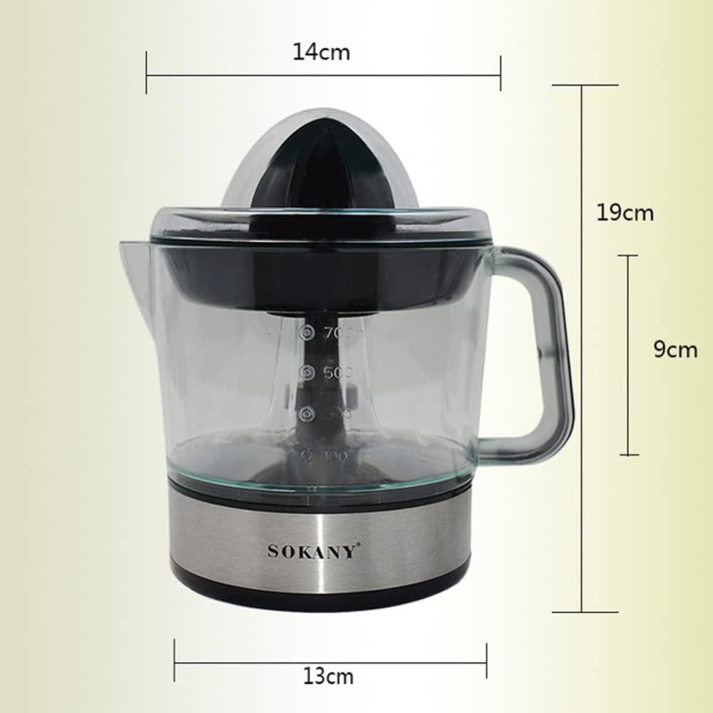 Electric Citrus Juicer, 700ml, Easy to Clean, Transparent