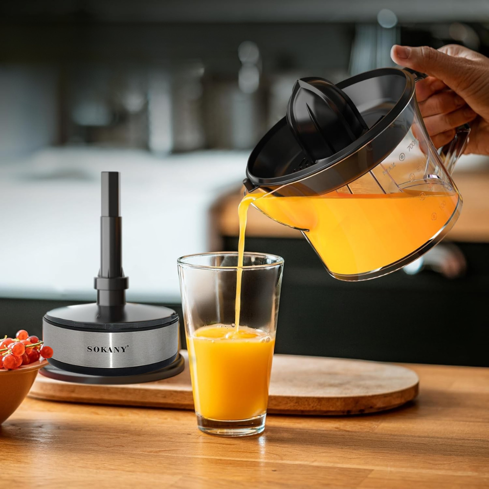 Electric Citrus Juicer, 700ml, Easy to Clean, Transparent