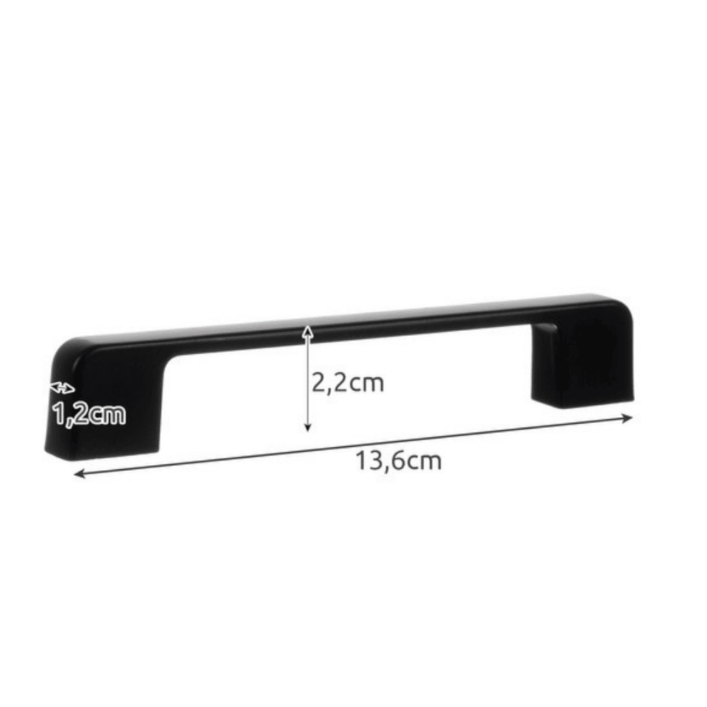 Set of 10 Furniture Handles, Versatile Application, Screws Included, Aluminum, 10.4x2.2x1.2cm, Matte Black