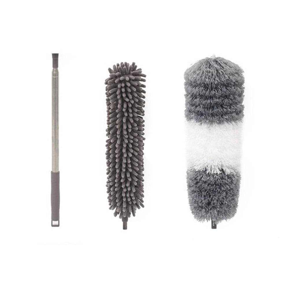 Pamatuf cu Microfibra, Capete Interschimbabile, Telescopic, Pentru Locuri Greu Accesibile