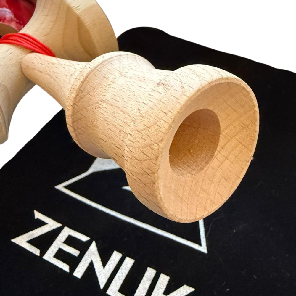 Kendama Zenuk Original, Big Cup, Lemn, Copii si Adulti, Joc Interactivm, Sac Catifea