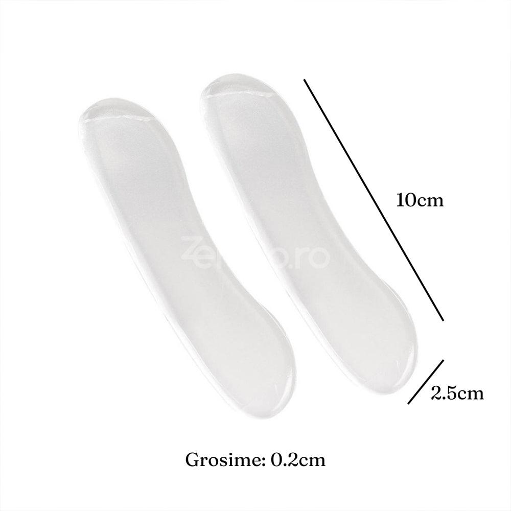 Set of 2 Invisible Insoles, Silicone, Soft Material, Inner Shoe Support, Corn Prevention, Transparent