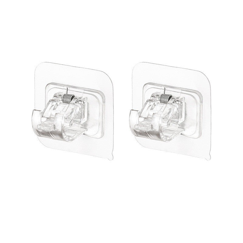 Set 2 Carlige Adezive, Rezistente la Apa, Transparente, Max 5kg., 6cm