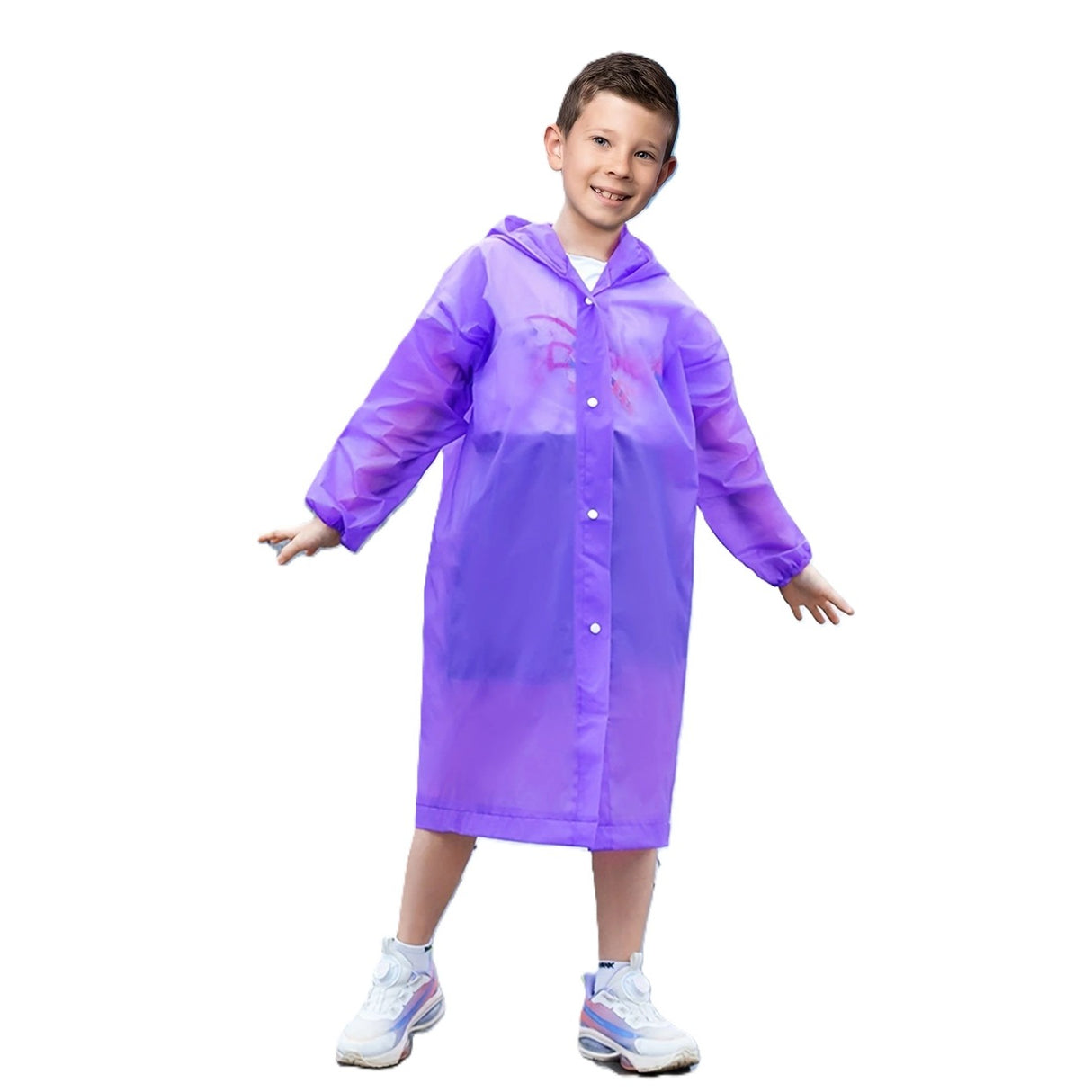 Pelerina de Ploaie Copii, 100-145cm, Prindere cu Capse, Impermeabil