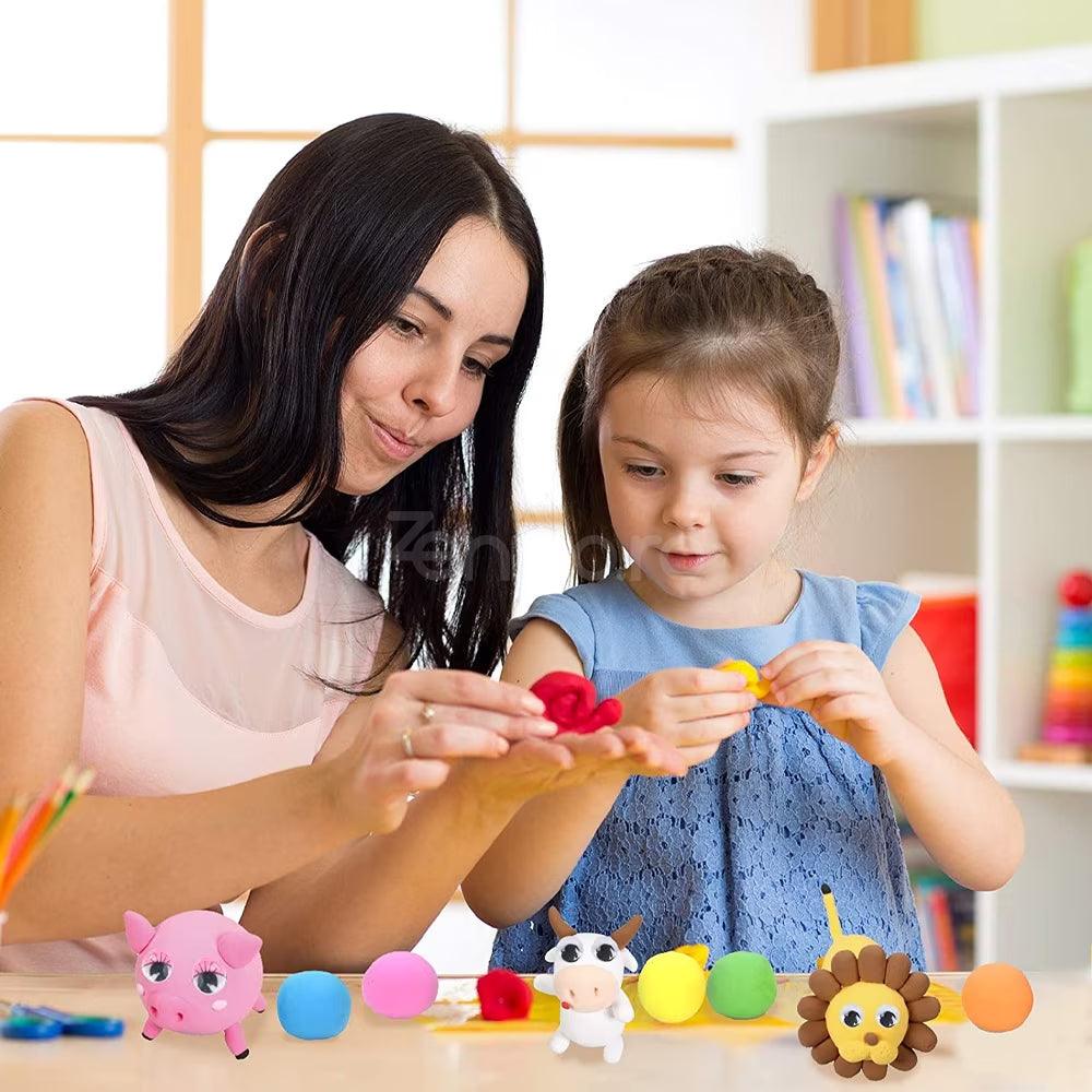 Комплект Smart Clay, 12 плика, Smart Magic Clay, Прибори, Многоцветни