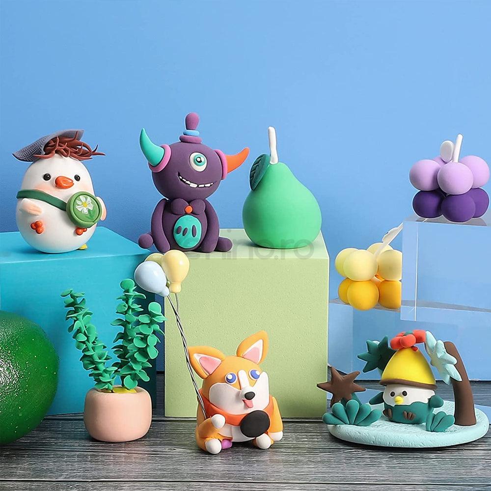 Комплект Smart Clay, 12 плика, Smart Magic Clay, Прибори, Многоцветни