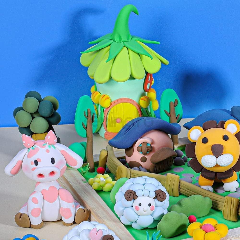 Комплект Smart Clay, 12 плика, Smart Magic Clay, Прибори, Многоцветни