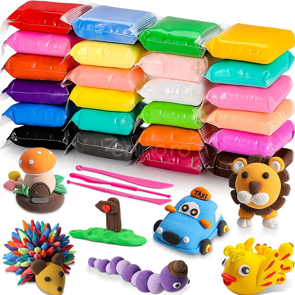 Комплект Smart Clay, 12 плика, Smart Magic Clay, Прибори, Многоцветни