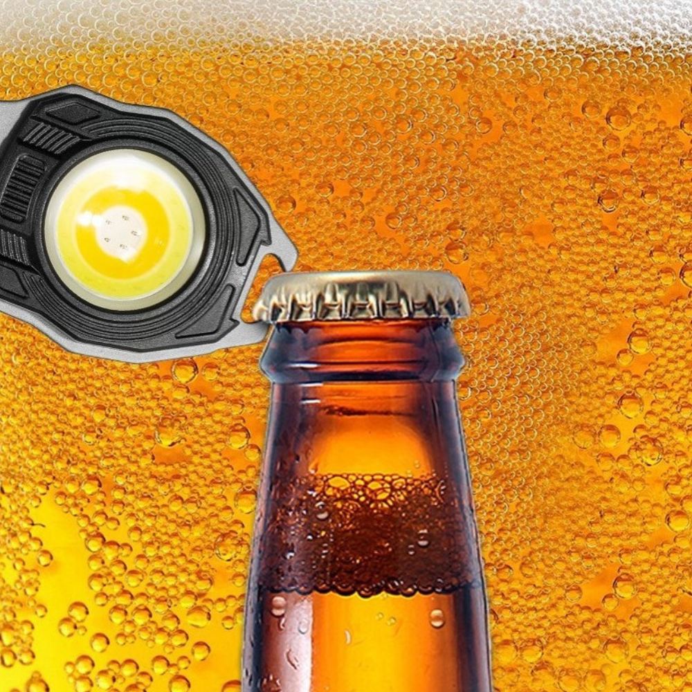 Многофункционален ключодържател, фенерче, запалка, отвертка, отварачка за капачки, черен