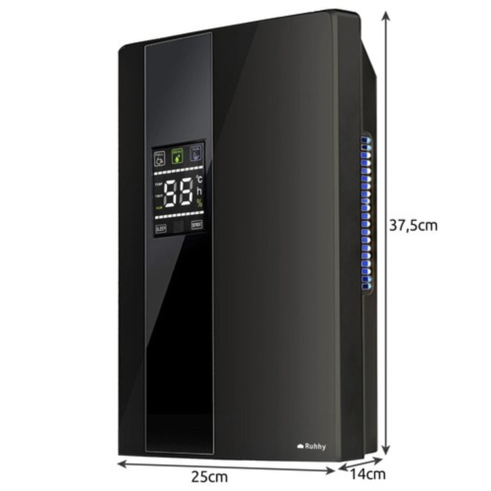 Electric Dehumidifier, 650ml/day, Anti-Mold, 1800ml Tank, 90W, Silent