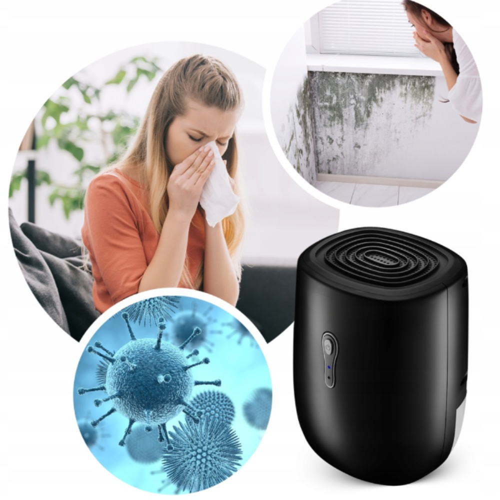 Електрически влагоабсорбатор, против мухъл, ниска консумация на енергия, 330 мл/24 ч, безшумен, резервоар 0,8 л, 22 W