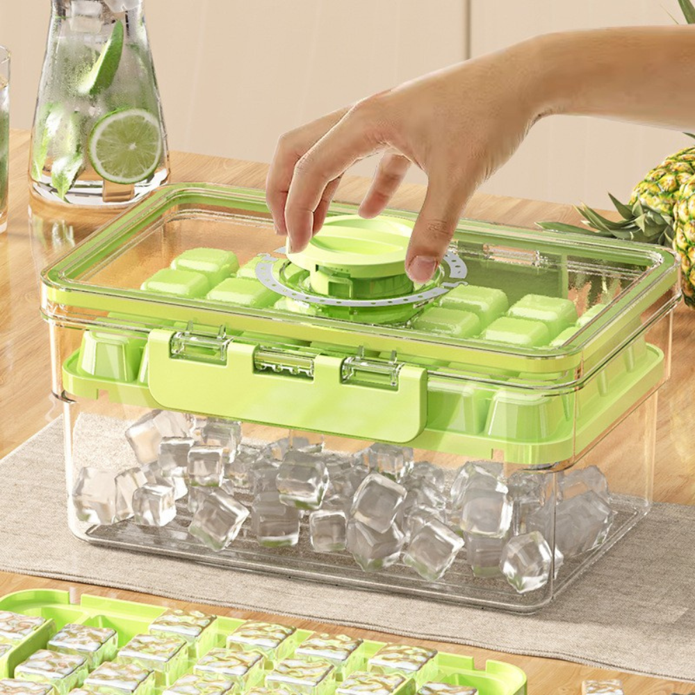 2in1 Ice Cube Tray, Removable Mold, Airtight Closure