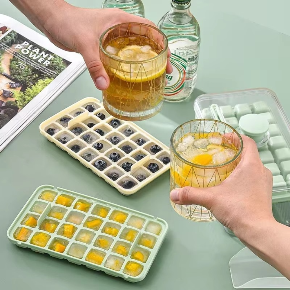2in1 Ice Cube Tray, Removable Mold, Airtight Closure