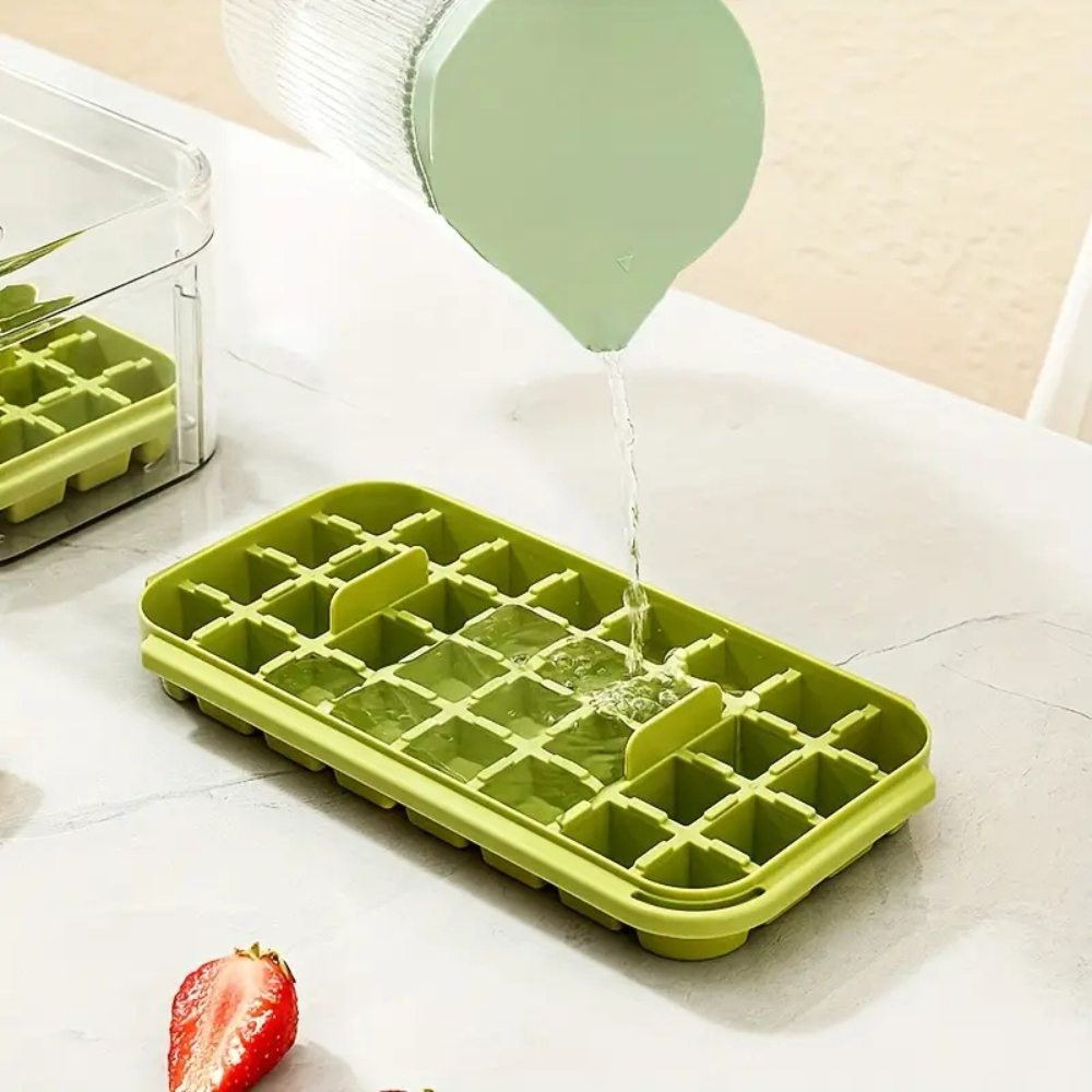 2in1 Ice Cube Tray, Removable Mold, Airtight Closure