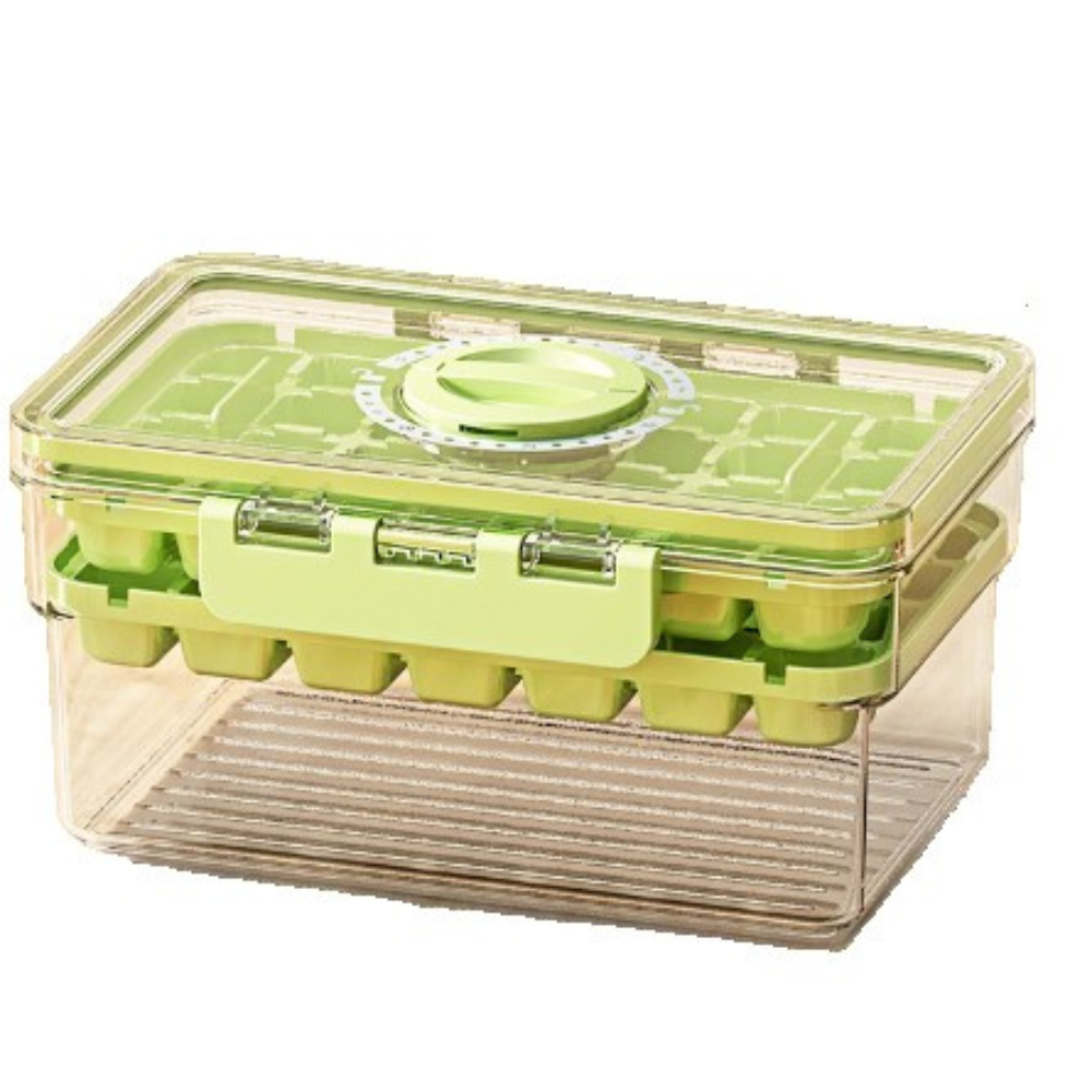 2in1 Ice Cube Tray, Removable Mold, Airtight Closure