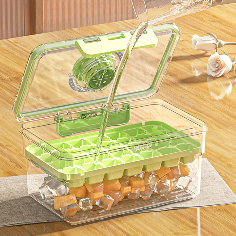 2in1 Ice Cube Tray, Removable Mold, Airtight Closure