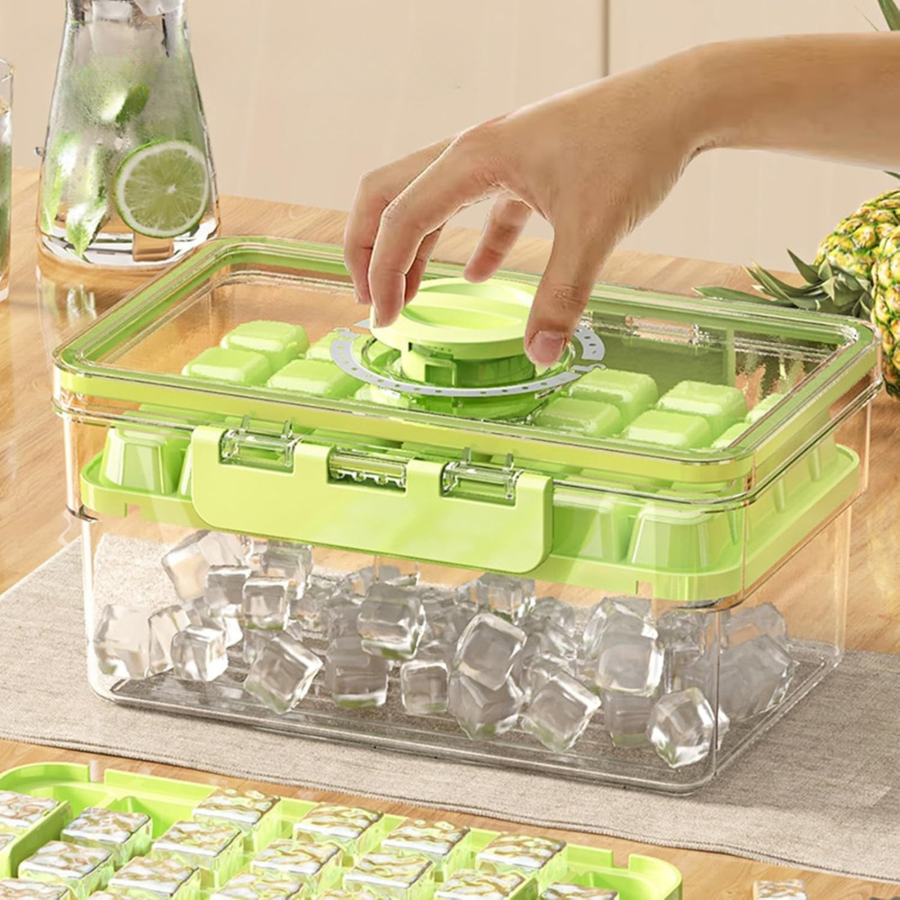 2in1 Ice Cube Tray, Removable Mold, Airtight Closure