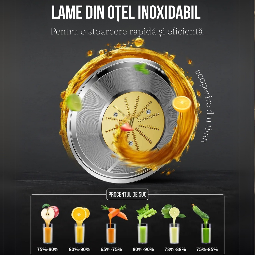 Fruit Juicer, 1200W, 3 Speeds, 1250ml Juice Container, Steel Blades