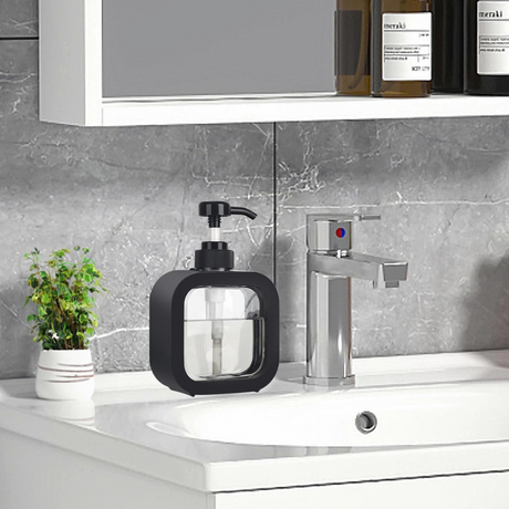 Liquid Soap Dispenser, 500ml Capacity, Universal, 19cm, Transparent
