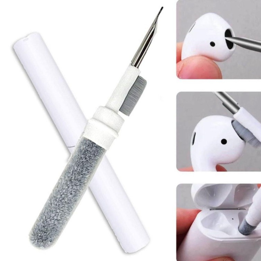 Kit 3in1 Curatare Casti, Tip Stilou, Perie Moale, Varf Metalic