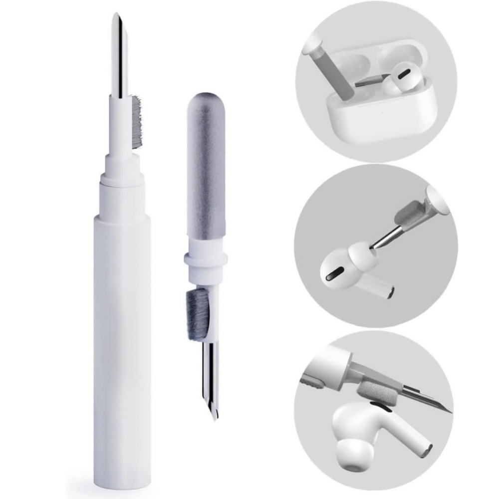 Kit 3in1 Curatare Casti, Tip Stilou, Perie Moale, Varf Metalic